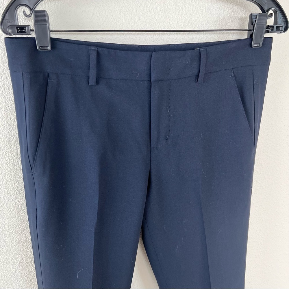 Vince Side Strapping Wool Pant Coastal Blue Minimalist Business Casual Women’s 4 - Picture 3 of 11